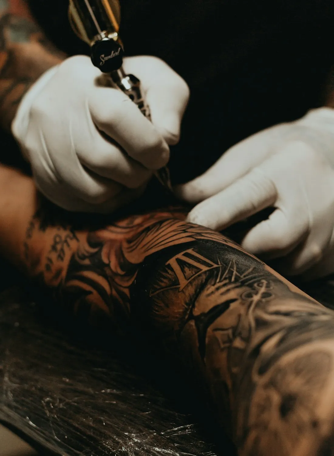 Fine-line work in progress at Iron Poppy